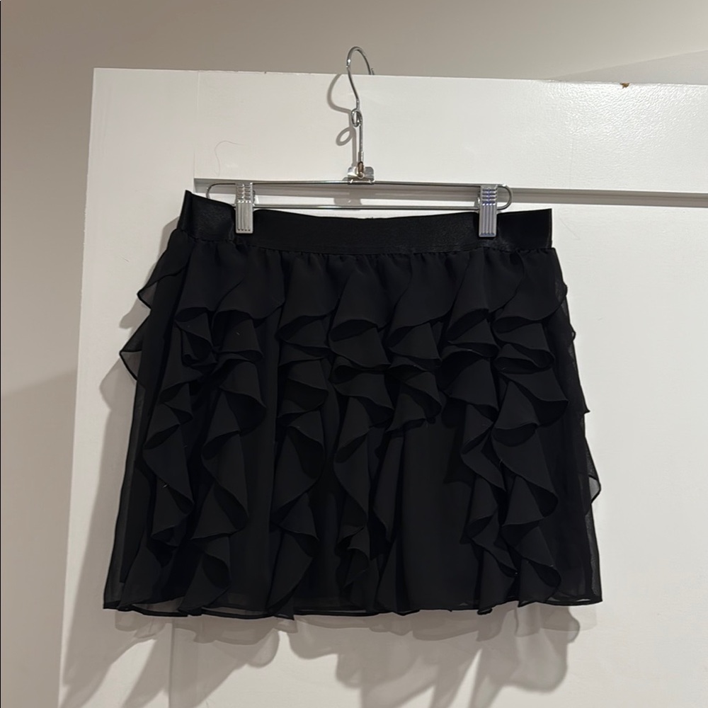Express Black Bubble Mini Skirt